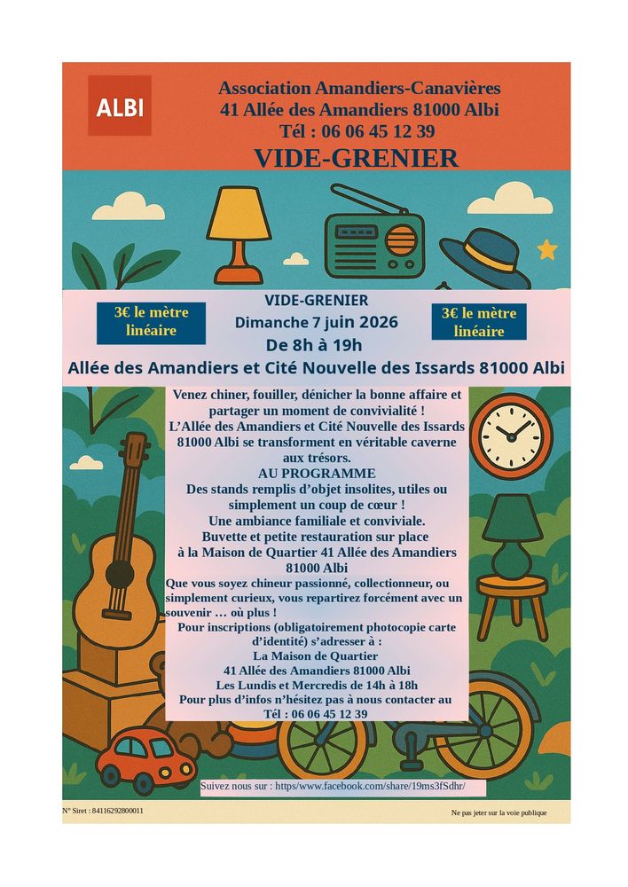 VIDE-GRENIER Allée des Amandiers et Cité Nouvelle de Issards 0 Albi (81)