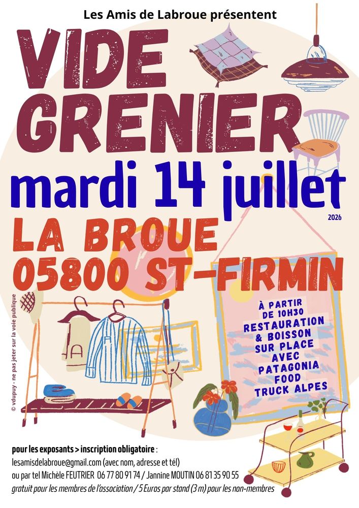 Vide-grenier des Amis de La Broue 0 Saint-Firmin (05)