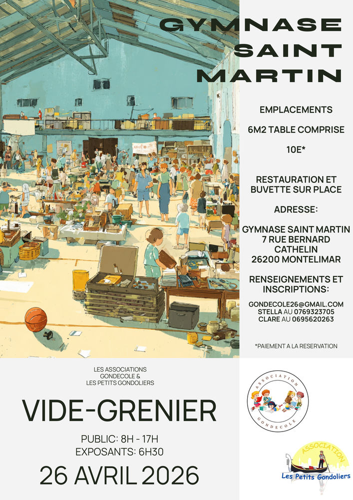 Vide grenier - Association scolaire 0 Mont�limar (26)