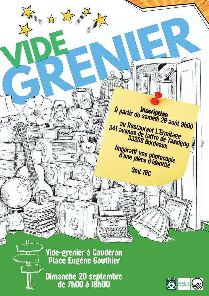 Vide-grenier &agrave; Bordeaux Caud&eacute;ran 20 septembre 2026 0 Bordeaux (33)