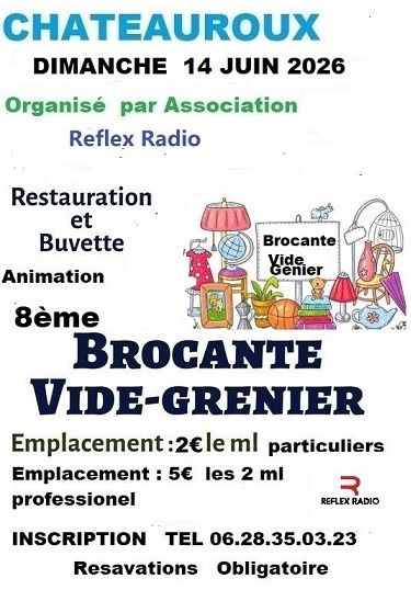 8 ème  Vide Grenier  &  Brocante 0 Chteauroux (36)