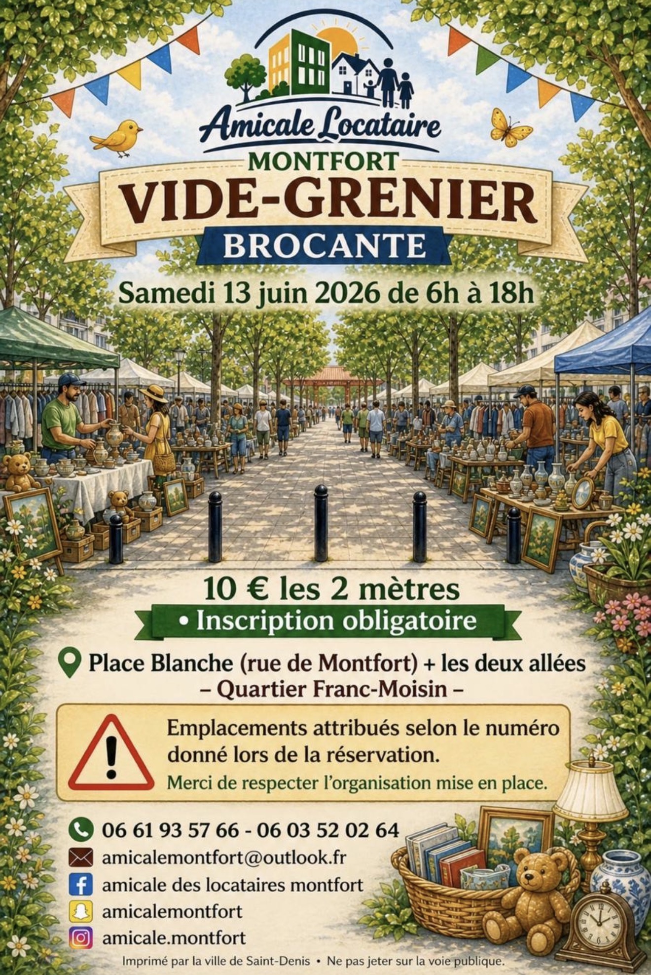 Vide-grenier / Brocante ? Amicale des Locataires Montfort 0 Saint-Denis (93)