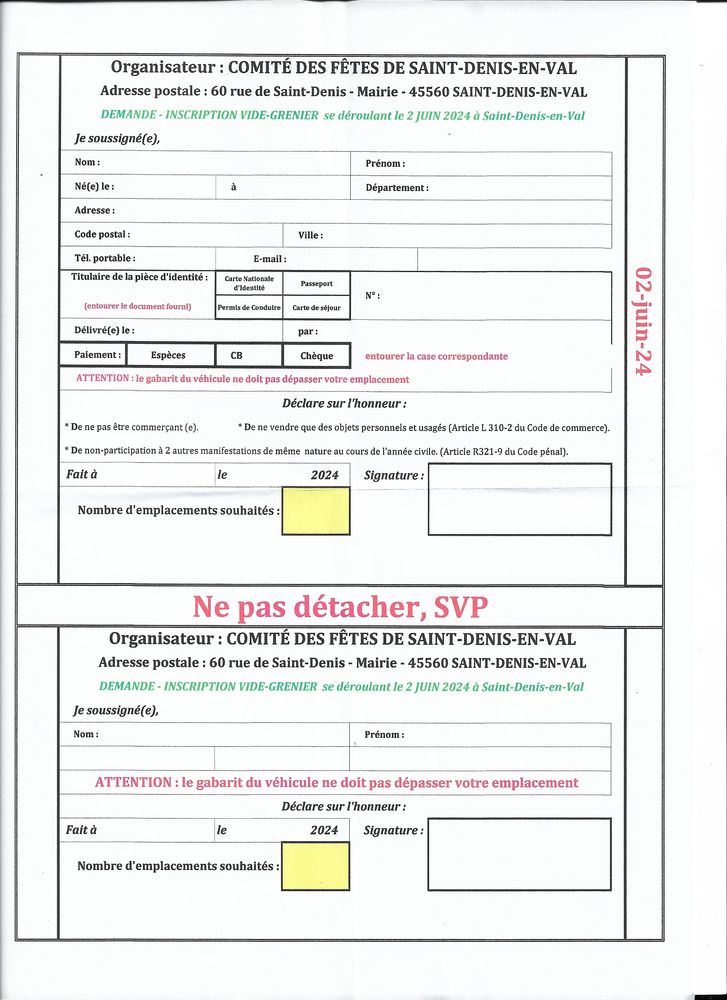 VIDE GRENIER CHAMPDOUX  0 Saint-Denis-en-Val (45)