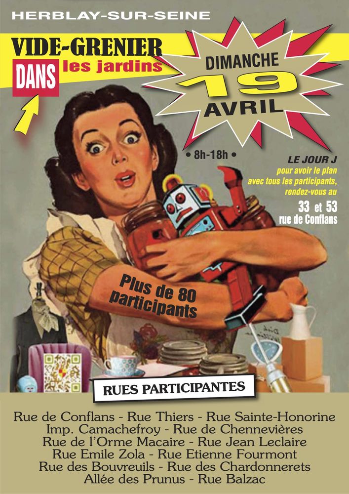 Vide grenier DANS les jardins de plus de 80 pavillons 0 Herblay (95)