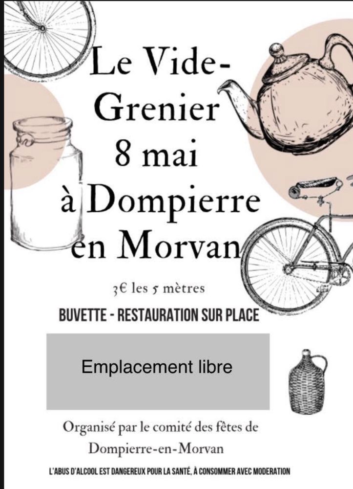 Vide grenier 8 mai &agrave; dompierre en morvan 0 Dompierre-en-Morvan (21)