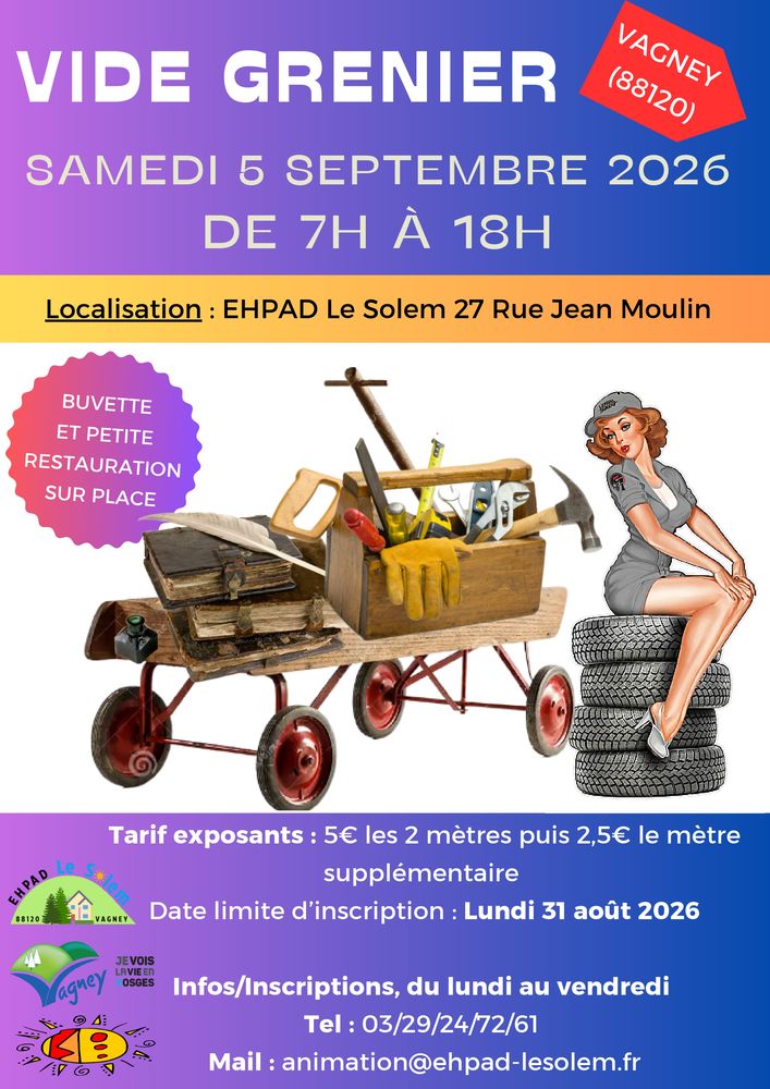 Vide grenier ehpad le solem 0 Vagney (88)