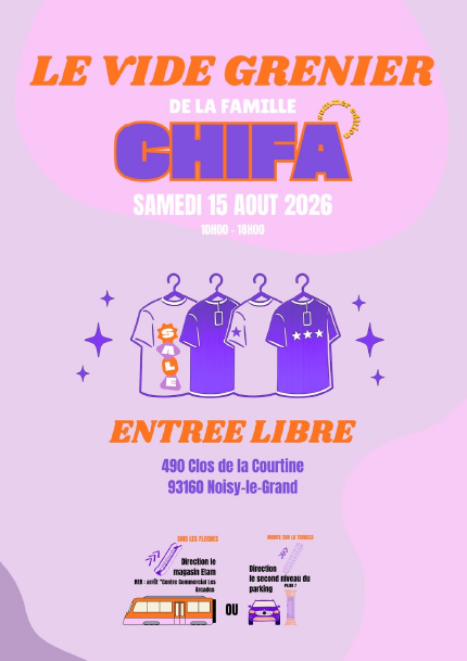 Vide grenier de la famille Chifa 0 Noisy-le-Grand (93)