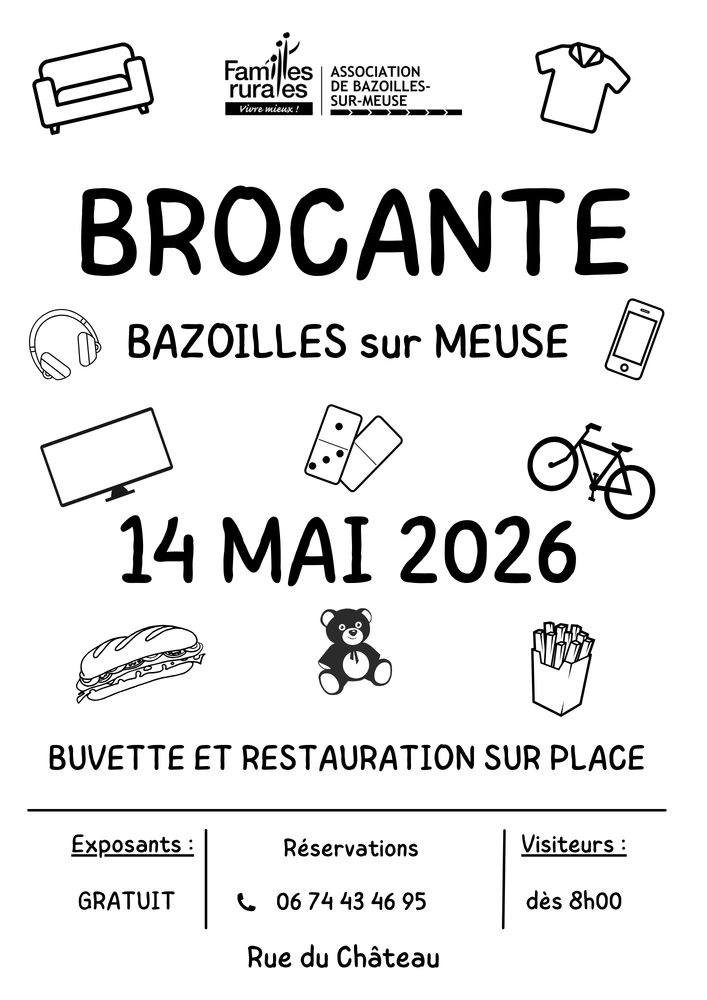 Vide grenier Familles Rurales Bazoilles sur Meuse 0 Bazoilles-sur-Meuse (88)