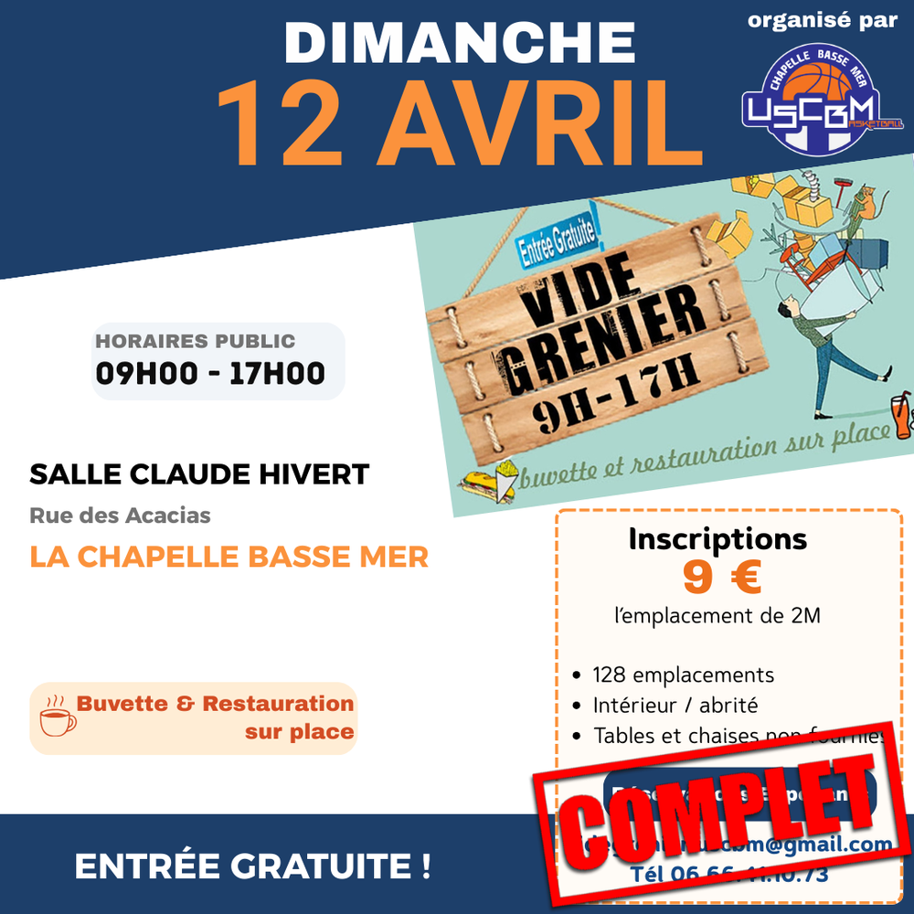 Vide-grenier en int&eacute;rieur - COMPLET 0 La Chapelle-Basse-Mer (44)