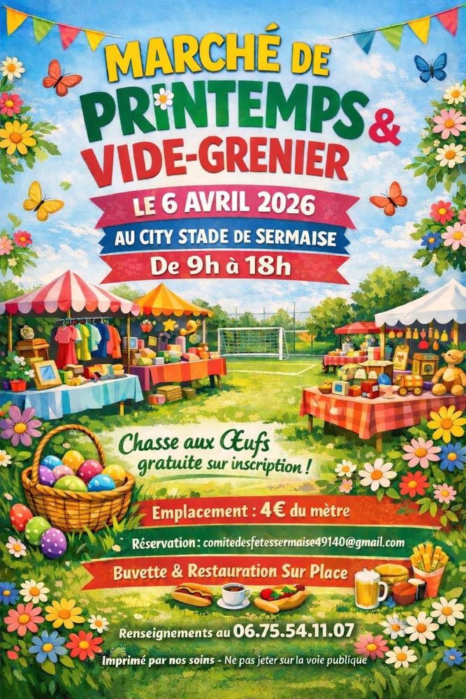 Vide grenier/ March&eacute; de Printemps 0 Sermaise (49)