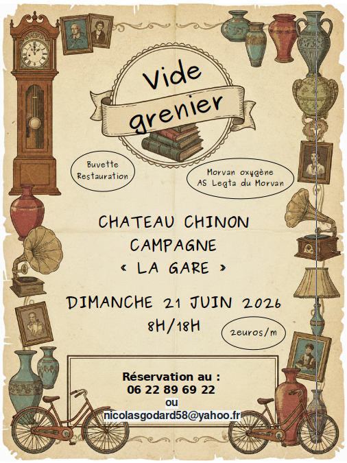 Vide grenier Morvan Oxyg&egrave;ne 0 Ch�teau-Chinon Campagne (58)
