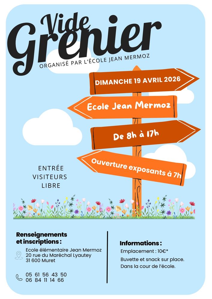 vide grenier organis&eacute; par l'&eacute;cole JEAN MERMOZ &agrave; Muret 0 Muret (31)