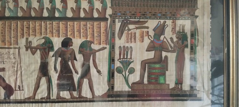 vide-grenier Un papyrus fait �  la main par moi-m�me, mesurant 85 x 90 cm, en tr�s bon �tat 2900 Courgivaux (51)