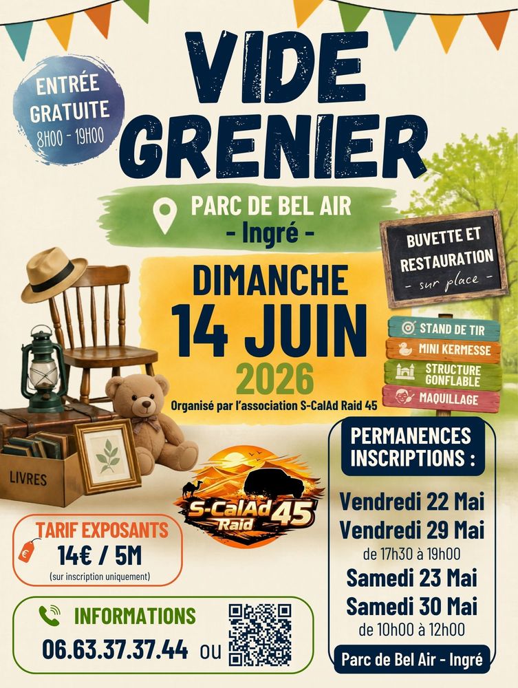 ? Vide-grenier au Parc de Bel Air ? Dimanche 14 juin 2026 0 Ingr� (45)