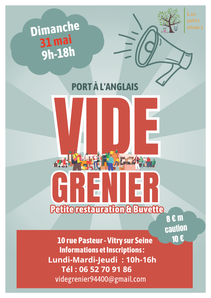 Vide grenier du Port &agrave; l'Anglais le dimanche 31 mai 2026 0 Vitry-sur-Seine (94)