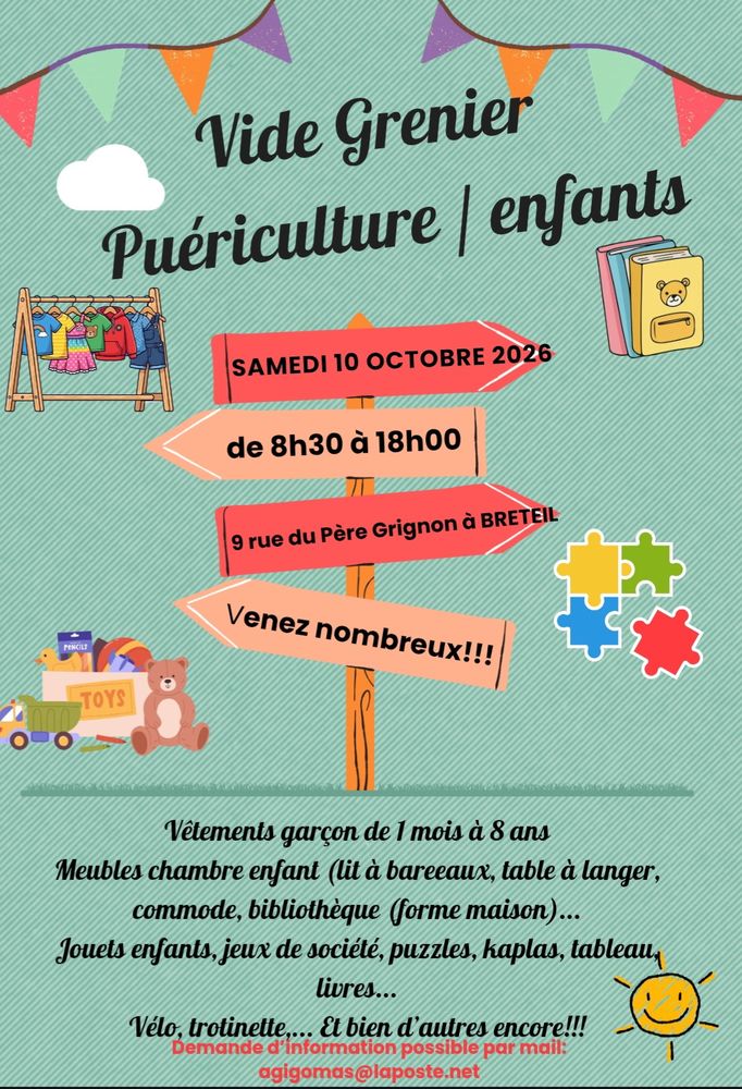 Vide Grenier Pu&eacute;riculture/enfants.
0 Breteil (35)