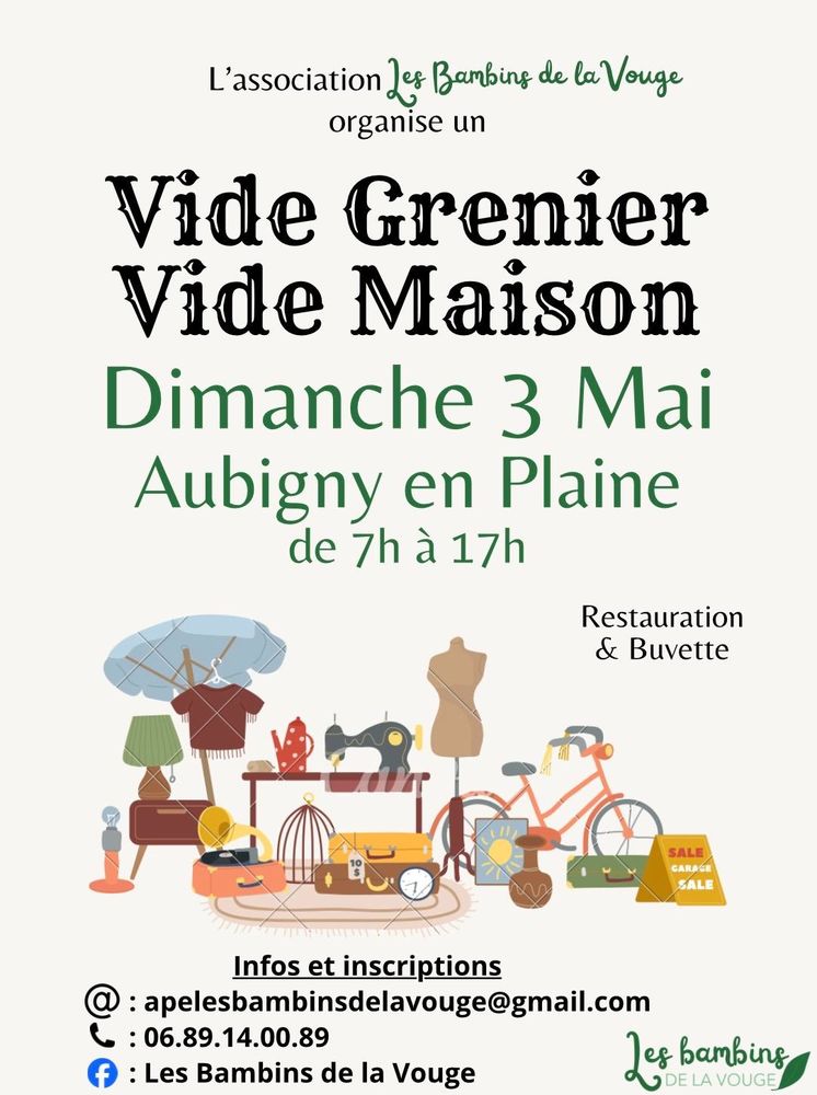 Vide Grenier et vide maison des Bambins de la Vouge 0 Aubigny-en-Plaine (21)