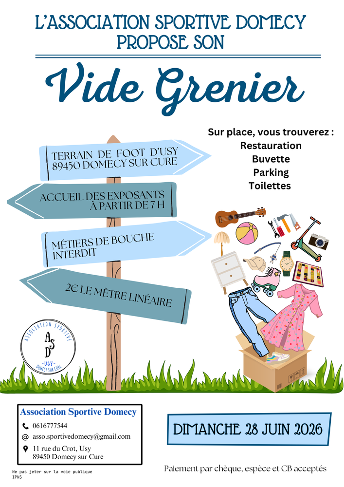 Vide Grenier de l'ASD 0 Domecy-sur-Cure (89)