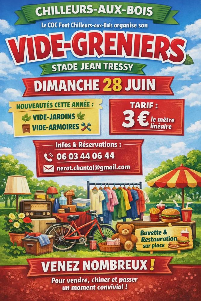 Vide-greniers annuel orgains&eacute; par le COC FOOT Chilleurs aux 0 Chilleurs-aux-Bois (45)