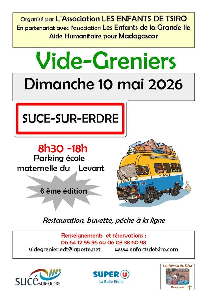 Vide-greniers des Enfants de Tsiro 0 Suc-sur-Erdre (44)