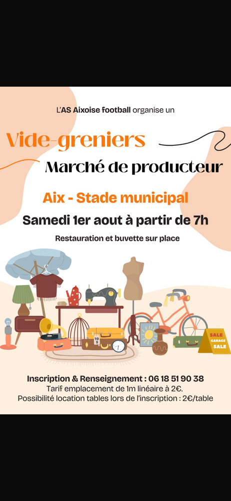 Vide greniers, march&eacute; de producteur 0 Aix (19)