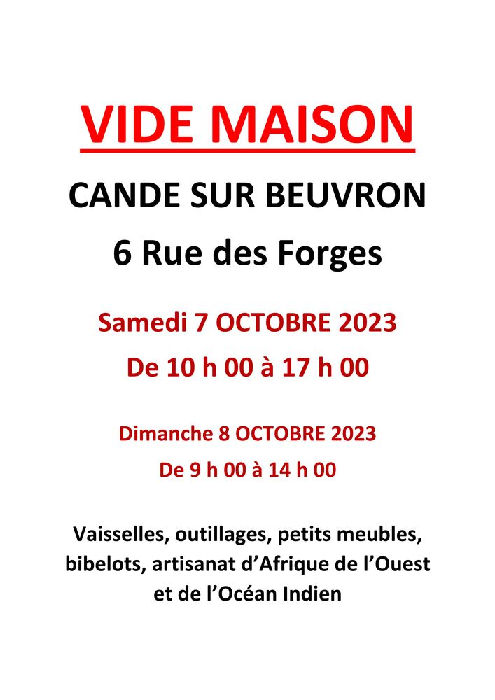 Vide maison à CANDE sur BEUVRON 0 Candé-sur-Beuvron (41)