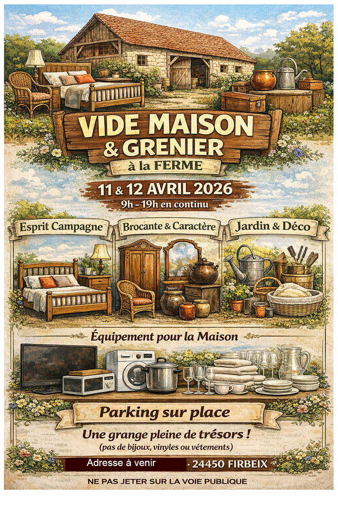Vide maison et son grenier &agrave; la ferme 0 Firbeix (24)