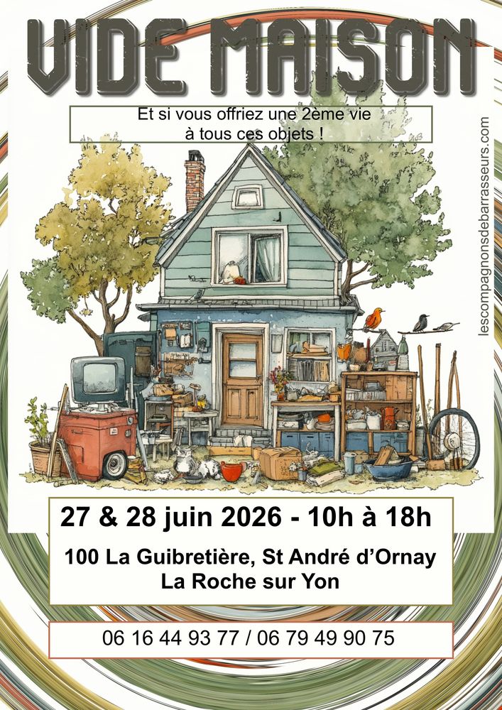 Vide maison 27 et 28 juin 2026.La Roche sur Yon. 0 La Roche-sur-Yon (85)