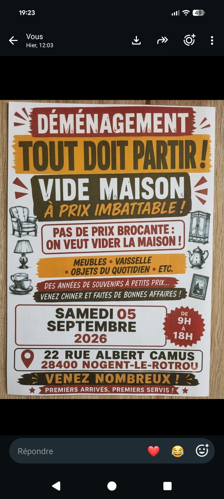 Vide maison Nogent le rotrou 0 Nogent-le-Rotrou (28)