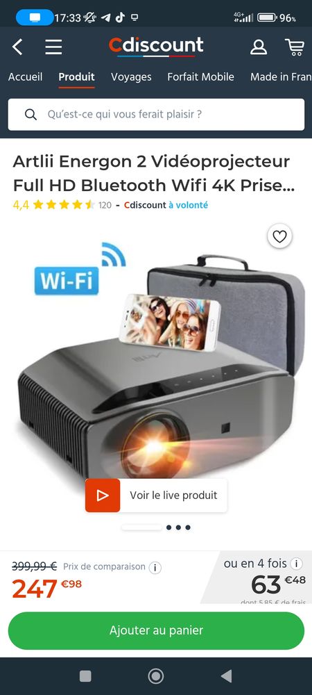 Vid�oprojecteur 180 Dombasle-sur-Meurthe (54)