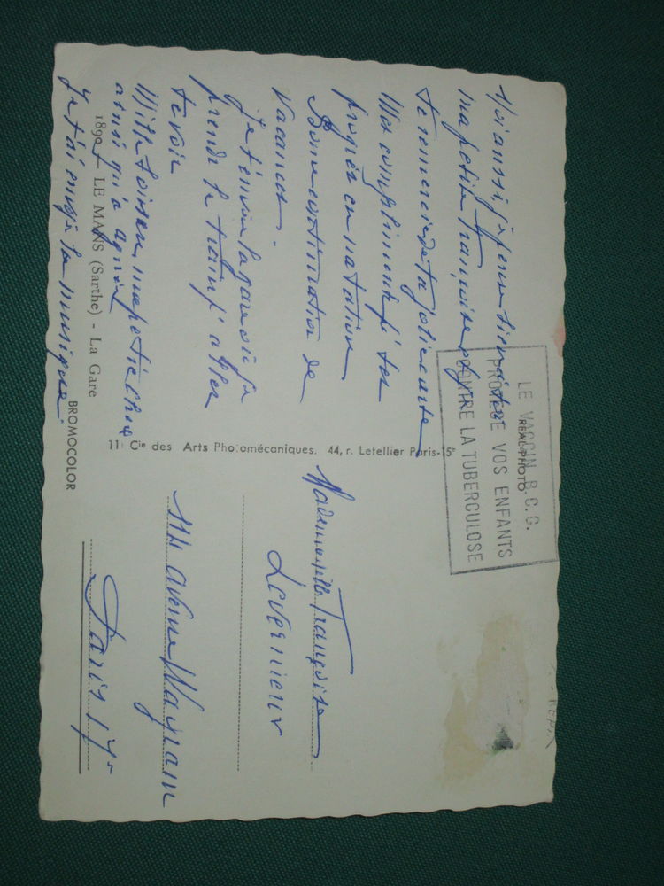 VIEILLE CARTE POSTALE 1960  LE MANS-LA GARE VIEILLE VOITURE  4 Villepinte (93)