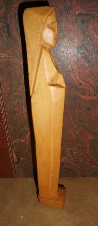 VIERGE sculpt�e bois clair, mod�le unique, TBE 11 Penv�nan (22)