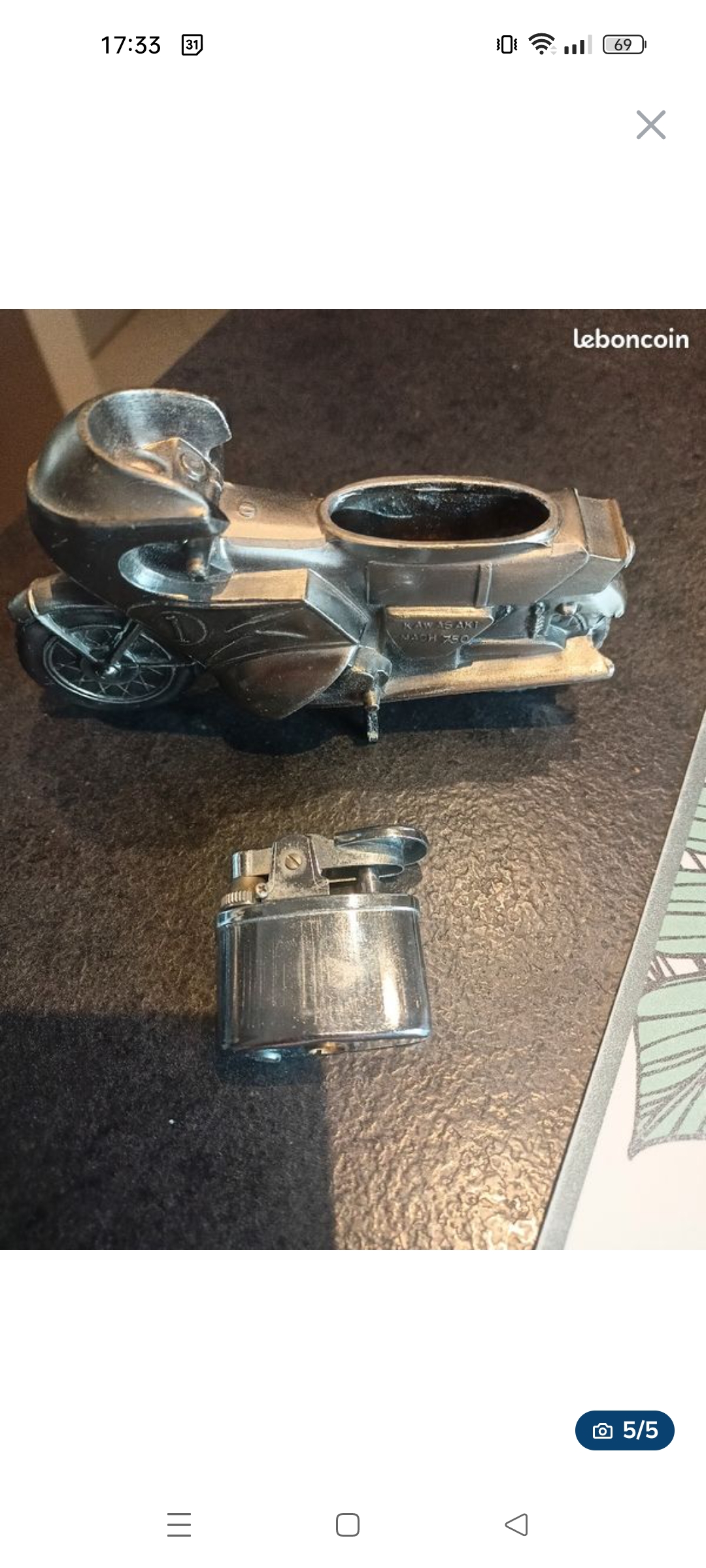 Vintage briquet moto Kawasaki mach 750 0 Le Plessis-Bouchard (95)