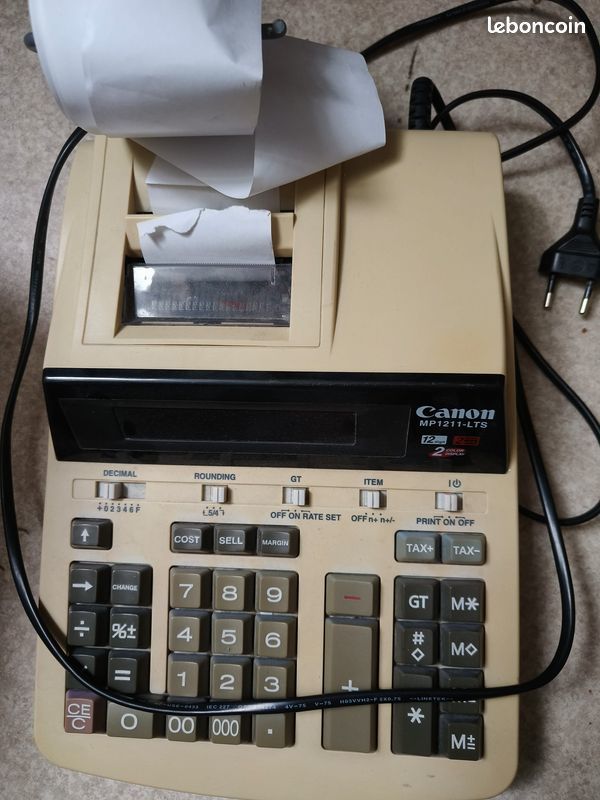 Vintage Calculatrice imprimante Canon MP1211-LTS 21 Paris 2 (75)