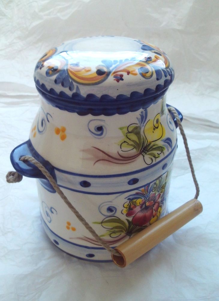 Pot vintage Art-Fa�ence, ann�es 80, peint � la main 30 Villeurbanne (69)