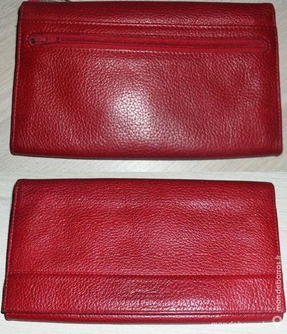 VINTAGE * joli portefeuille cuir rouge 50 Antibes (06)