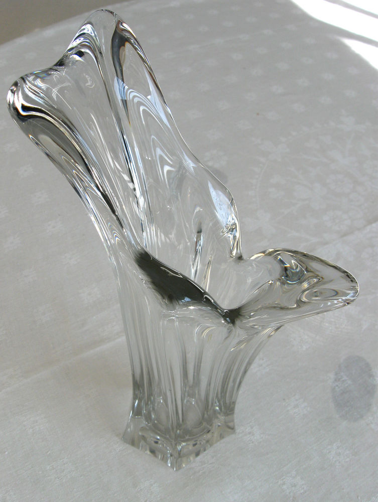 Vintage : vase design en cristal, années 70 40 Dijon (21)