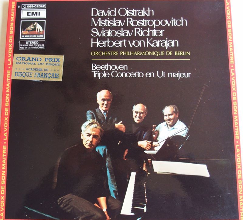 Vinyl BEETHOVEN  O�strakh Rostropovitch Richter  Karajan 6 Lille (59)