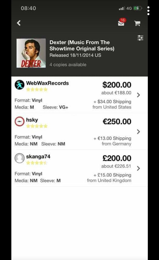 Vinyle Dexter tr�s rare 250 Sury-le-Comtal (42)