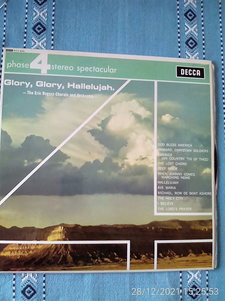 Vinyle 33T GLORY GLORY HALLELUJAH - ERIC ROGERS 15 Cachan (94)