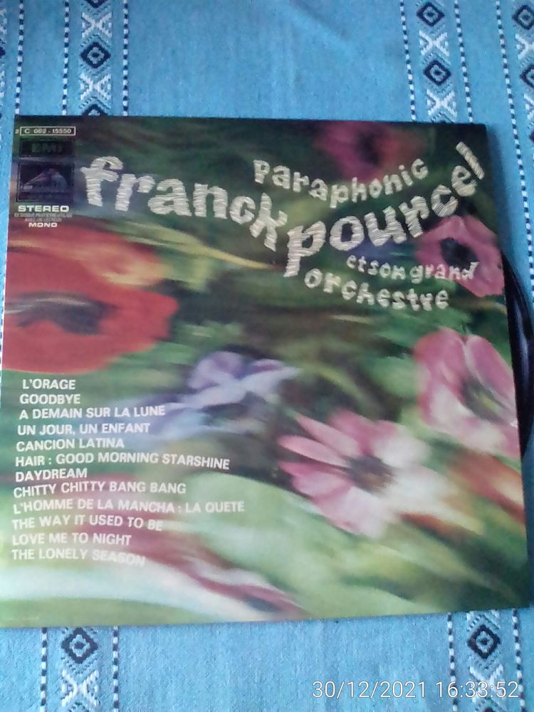 Vinyle 33T PARAPHONIC-FRANCK POURCEL 15 Cachan (94)