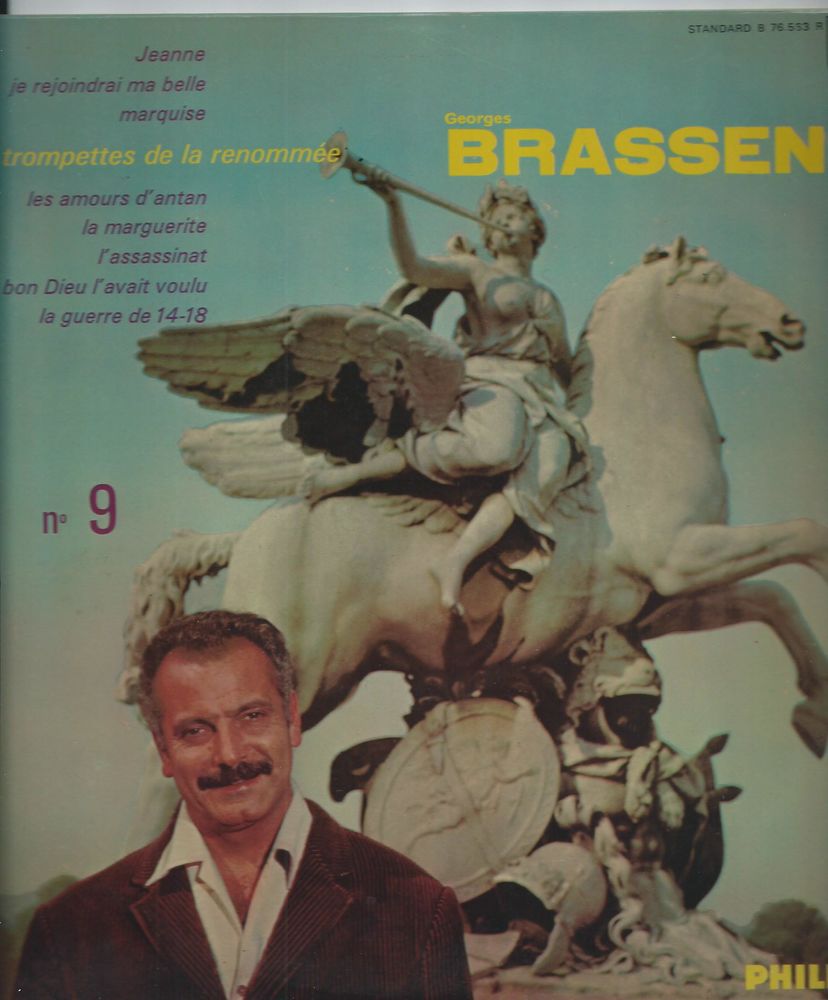 Vinyle 33 T petit format  Brassens no 9 12 Tours (37)