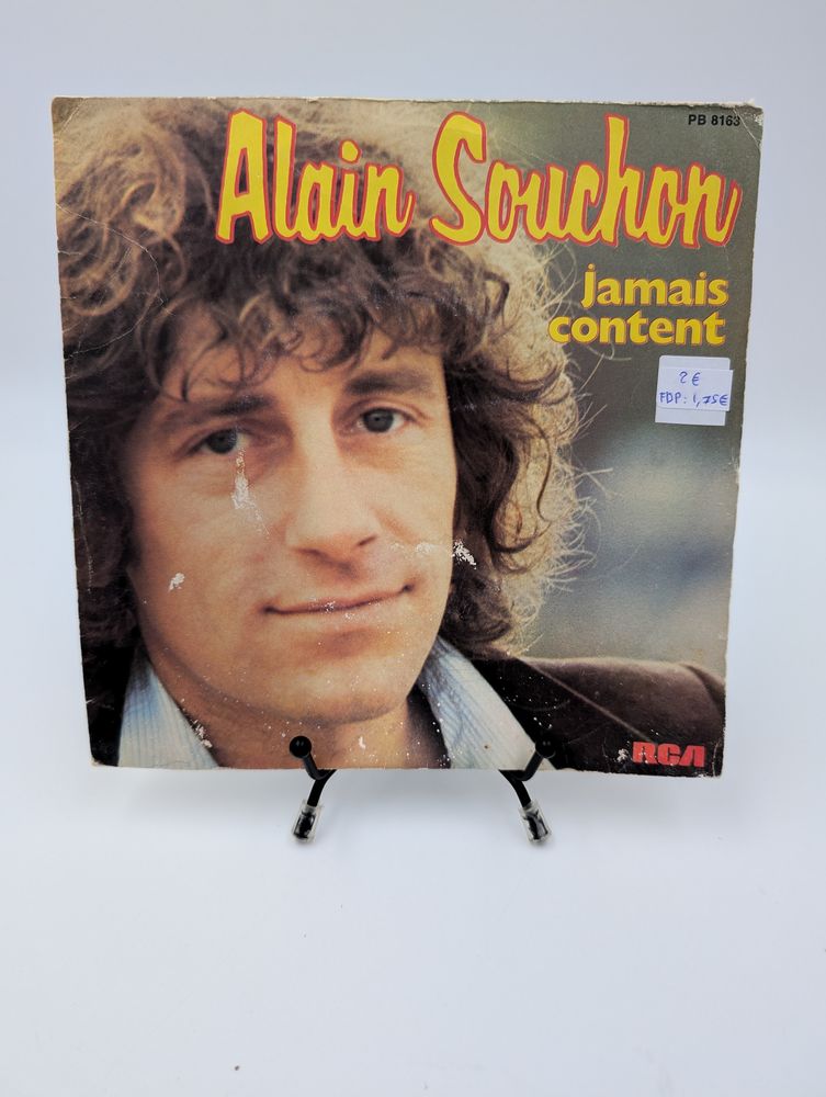 Vinyle 45 tours Alain Souchon : Jamais Content en fourreau 2 Vulbens (74)