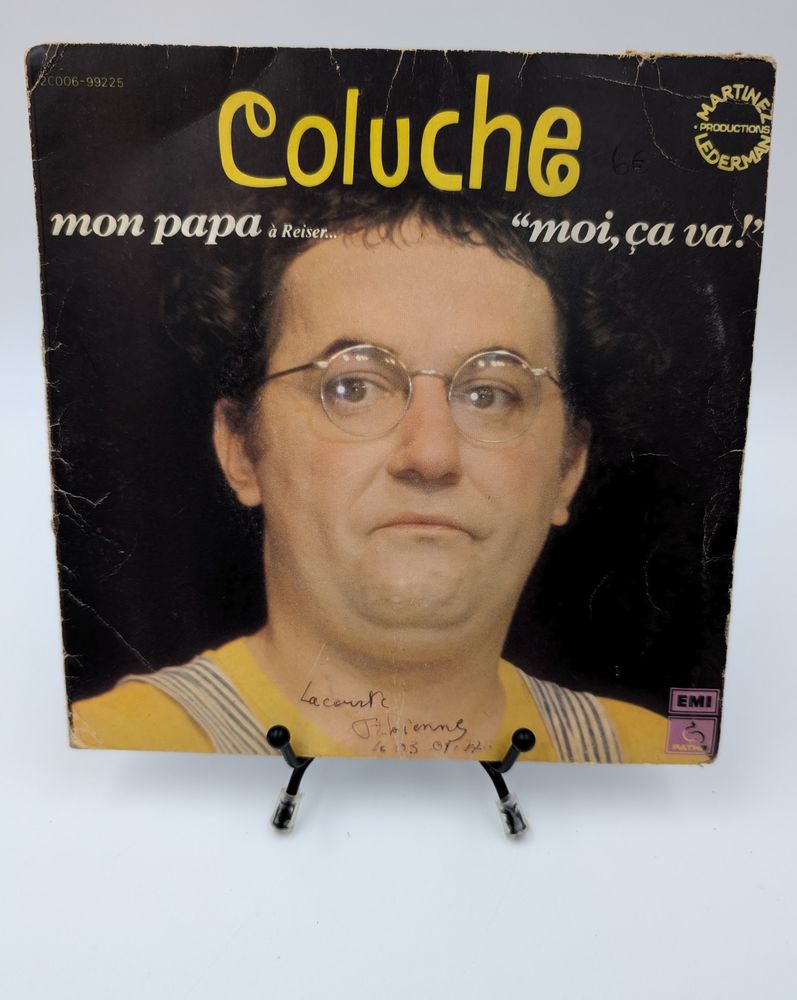 Vinyle 45 tours Coluche : Mon Papa � R�sister?  Moi, �a va ! 2 Vulbens (74)