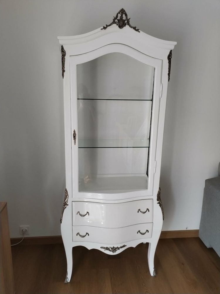 Vitrine baroque blanche et argent 500 Rambouillet (78)