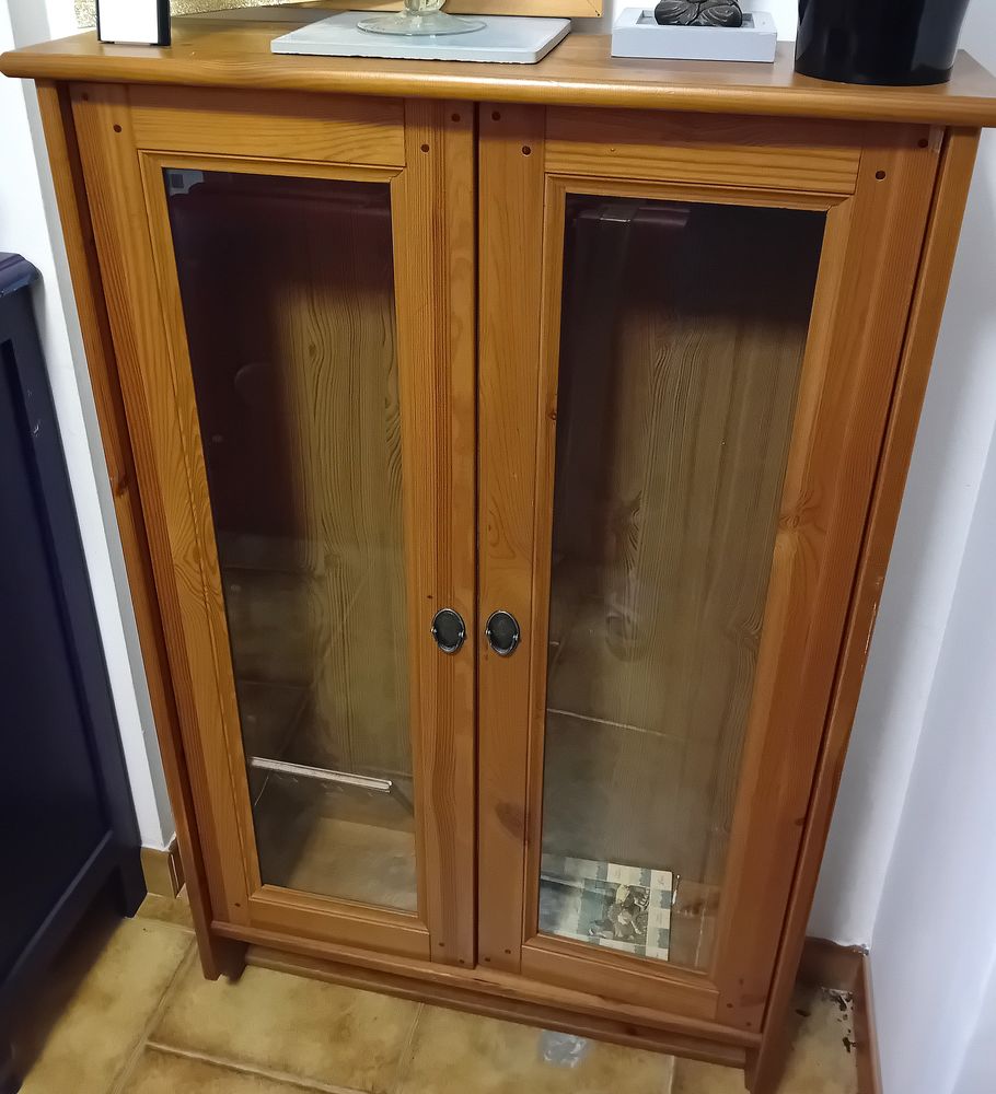 Vitrine biblioth�que en pin 90 Alata (20)