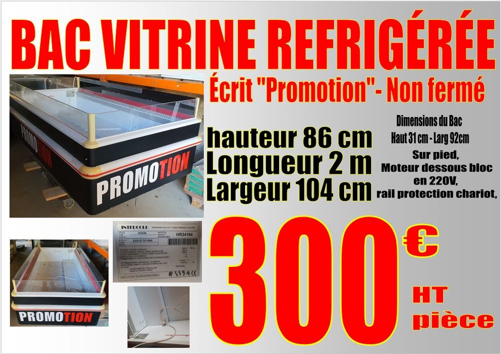 VITRINE de vente REFRIGEREE ou NEGATIVE - 3 choix 300 Bourret (82)