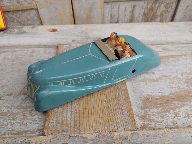 ANCIEN JOUET MECANIQUE Voiture En Tole Hp N°2 EUR 29,00 - FR