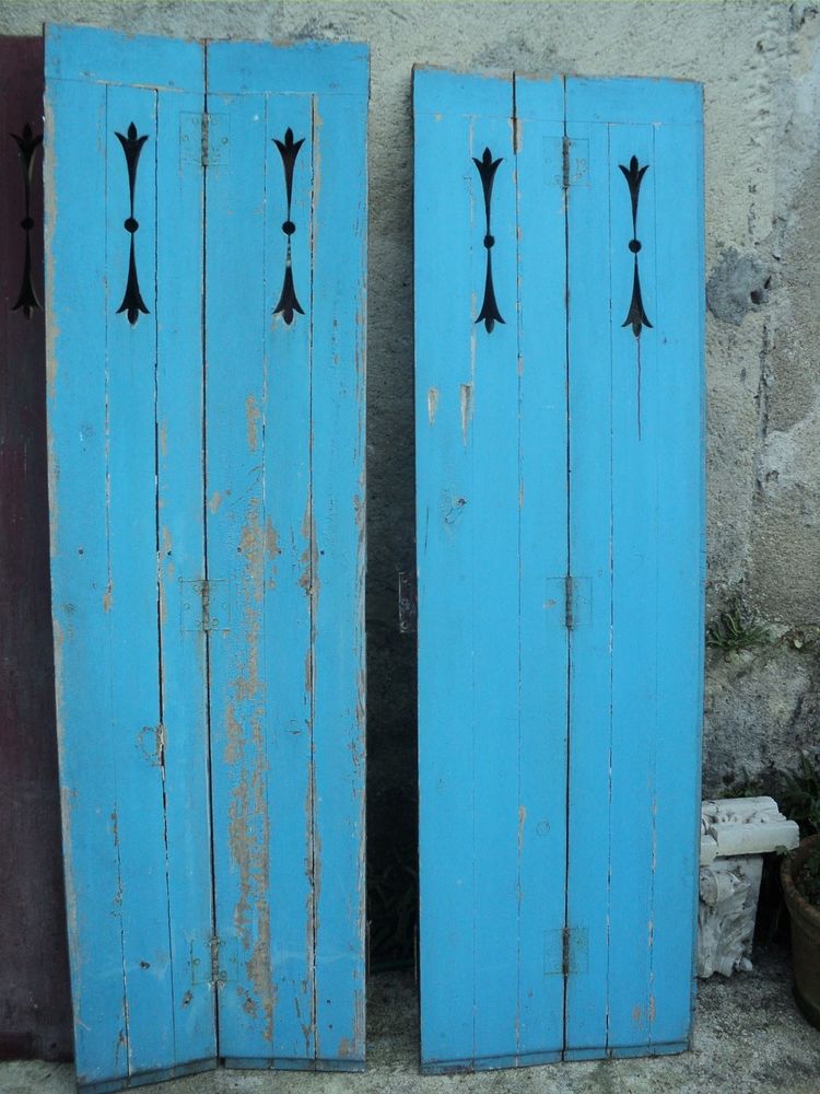 Volets Persiennes Bois Peint Bleu Bordeaux D�co T�te de Lit 150 Loches (37)