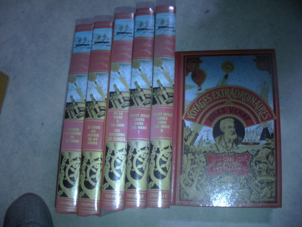 6 volumes  voyages extraordinaires de jules vernes 28 Gimouille (58)